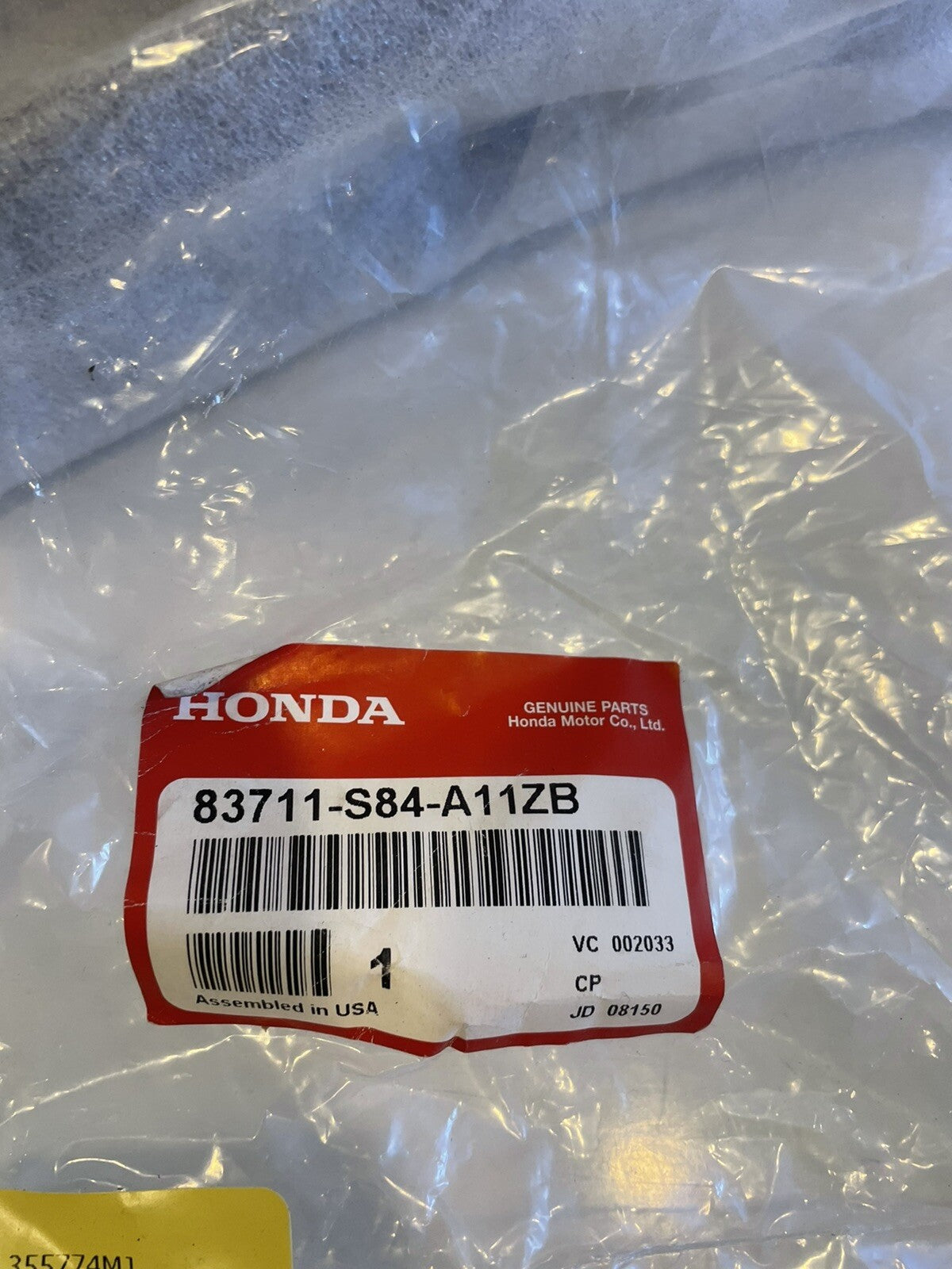 Honda 83711-S84-A11ZB Rear Pull Pocket Handle Genuine NEW! FREE SHIPPING!