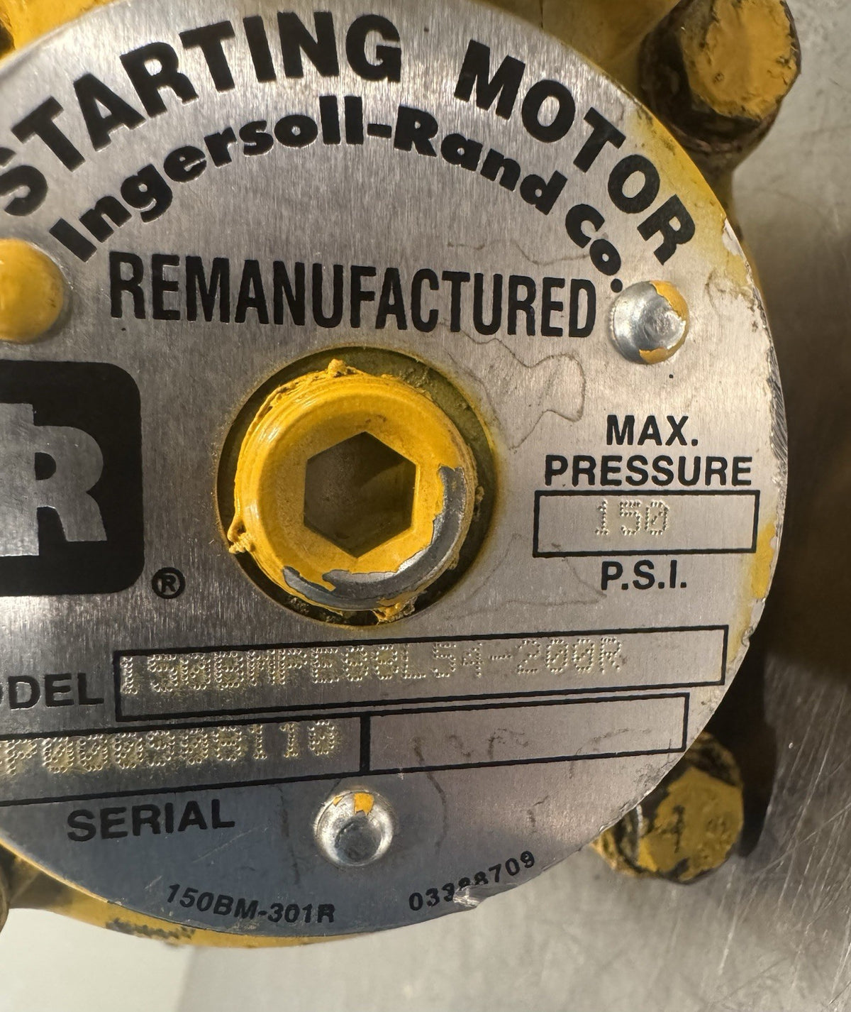Ingersol Rand 150BMPE88L54-200R Air Starter USED! FREE SHIPPING!