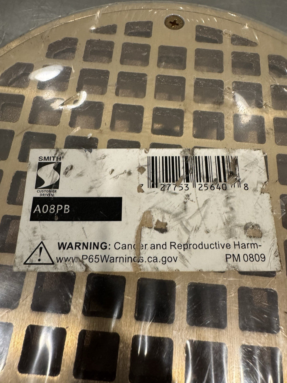 Jay R Smith A08PB Drain Cover Assembly NEW! DAMAGED THREADS! SHIPS FREE!