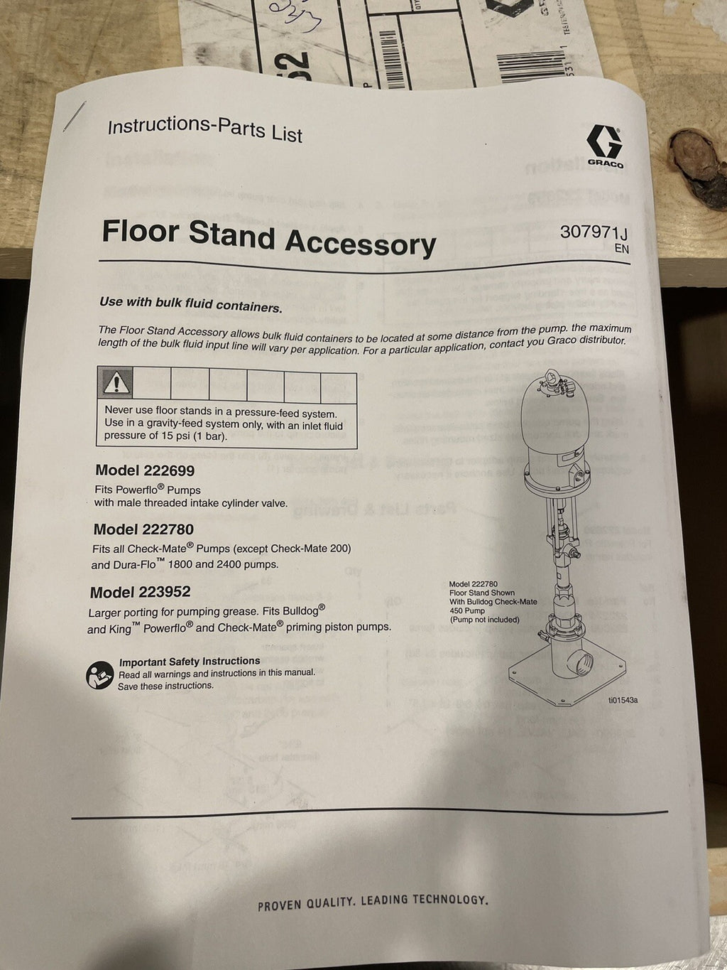 Graco 223952 Pump Adapter Assembly NEW! FREE SHIPPING!