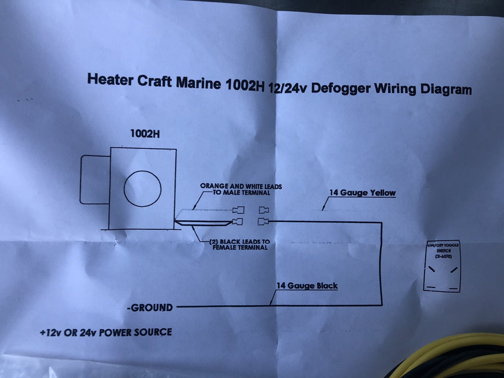Heater Craft Marine 1002H Toggle Switch W/ Wire & Diagram NEW!! FREE SHIPPING!!