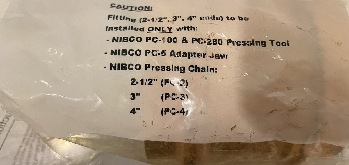 Nibco PC601 Press System 2-1/2” Coupler W/O Stop NEW! FREE SHIPPING!