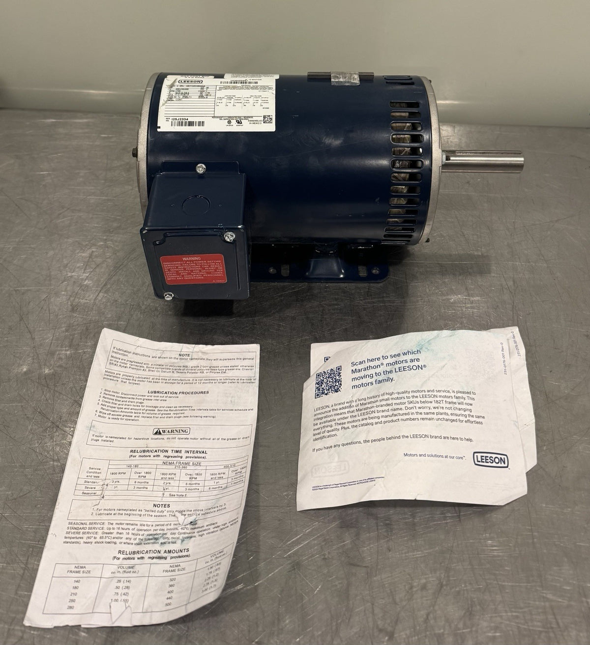 HD60ZR651 Leeson Motor 208-230/460V 1745RPM 145TTDR155564-S NEW! FREE SHIPPING!