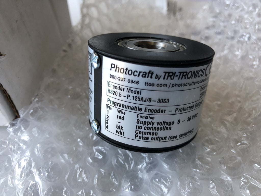 Photocraft Tri-Tronics HS20.5-P.125AJ/8-30S3 Prgrmble HS20 Hollow Shaft Encoder