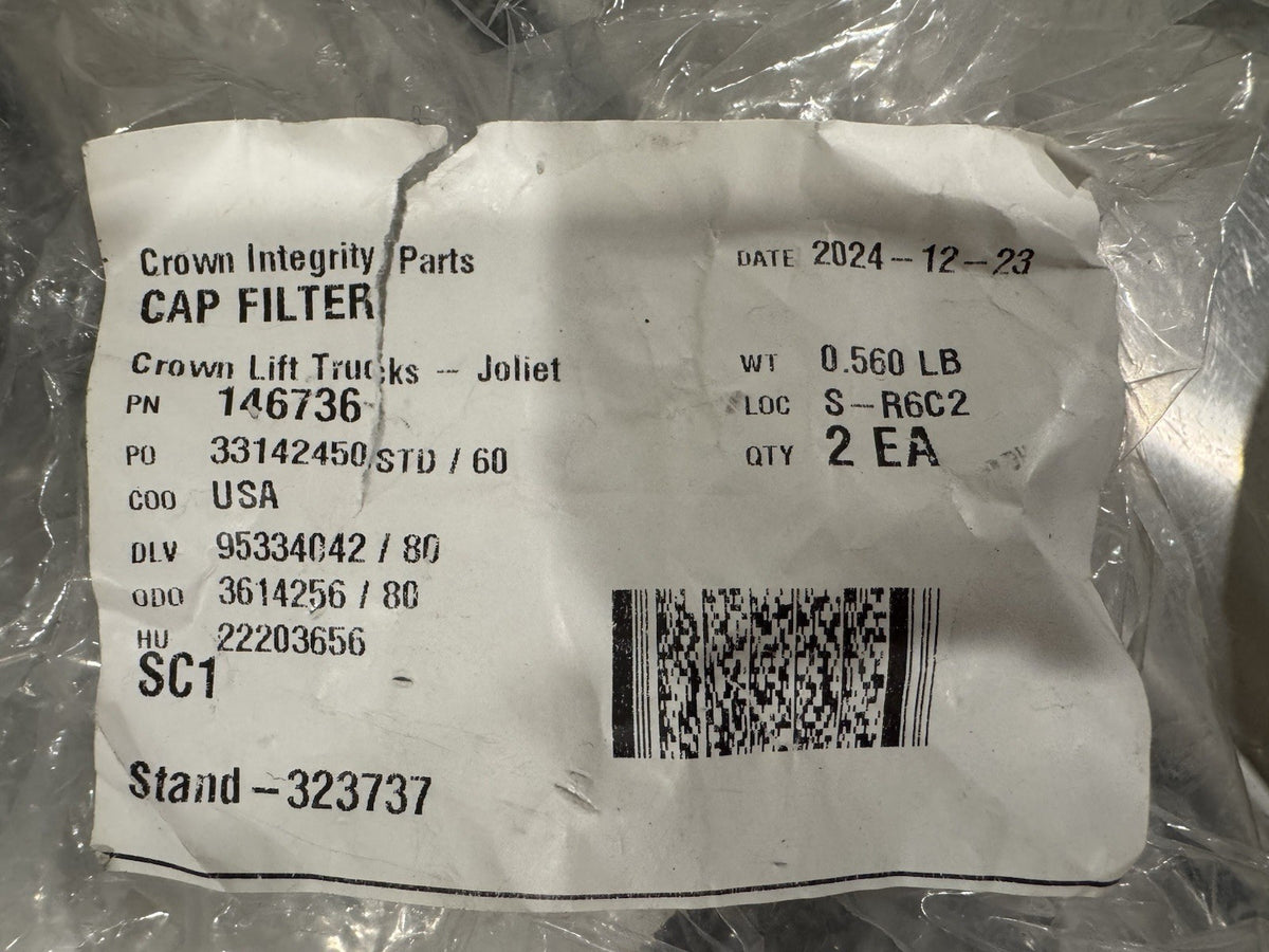 Crown 146736 Cap Filter Genuine CR146736 NEW! FREE SHIPPING!
