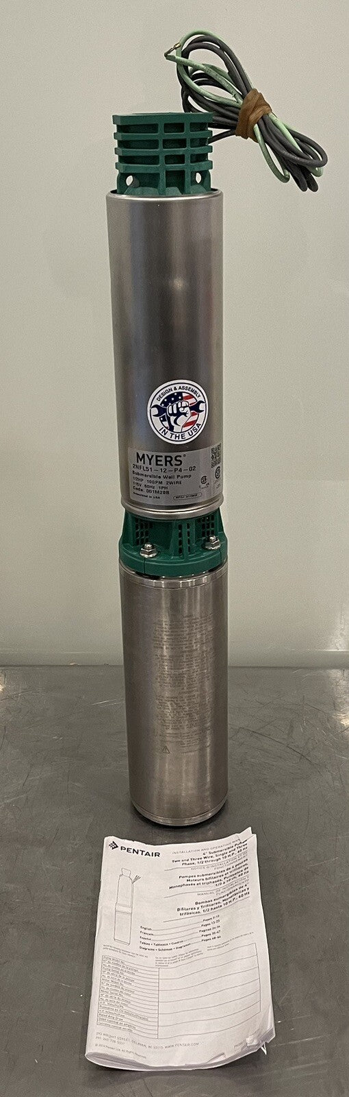 Myers 2NFL51-12-P4-02 Pentair Pump & Motor 10GPM 1/2HP 8STG 2 Wire NEW IN BOX!