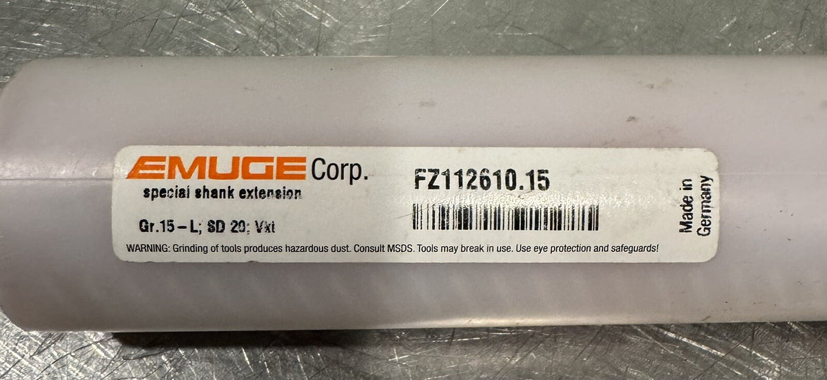 Emuge FZ112610.15 Special Shank Extension Long NEW! FREE SHIPPING!