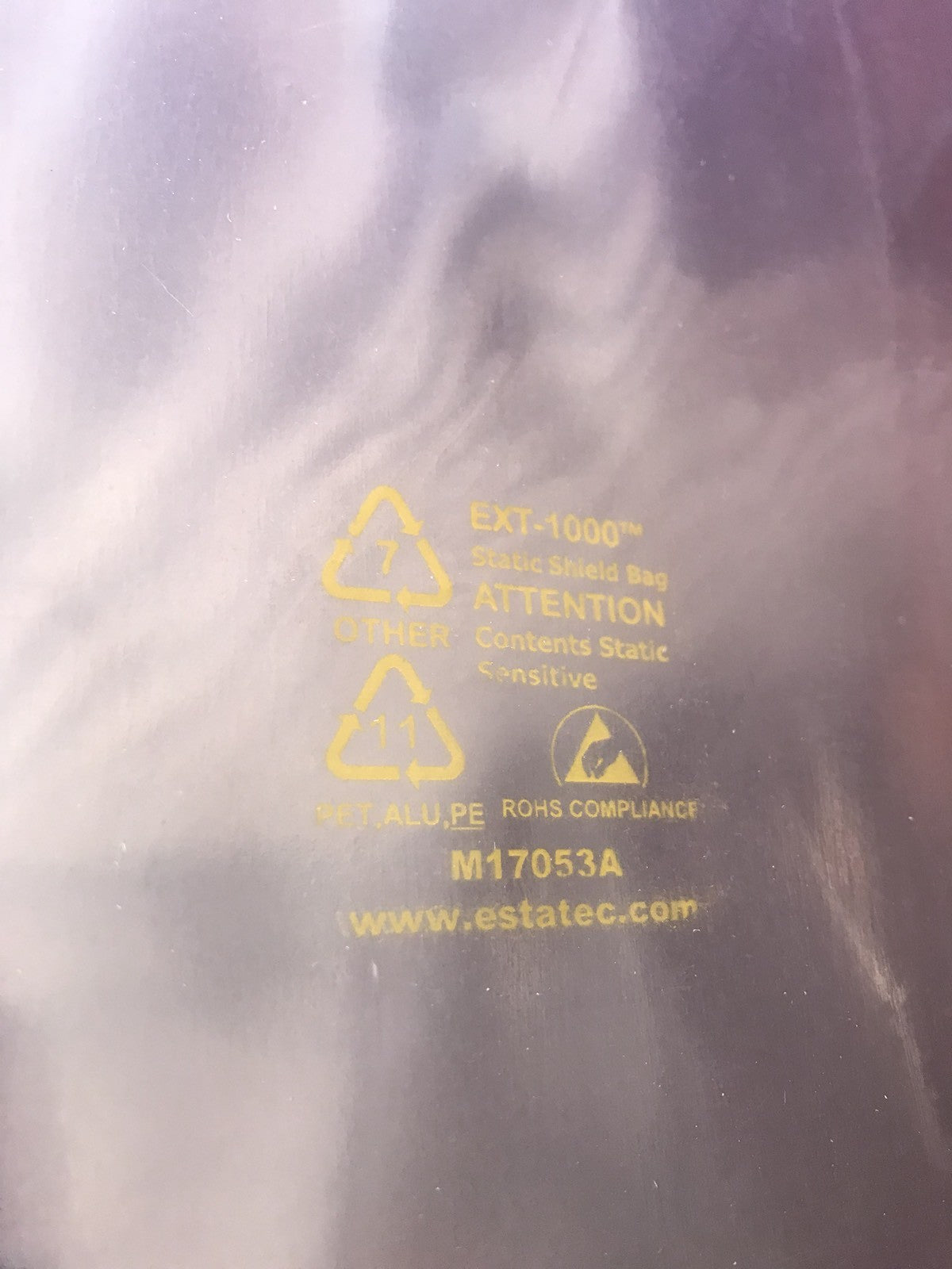 500 Count Ecstatec EXT-1000 M17053A 15.5” X 18” Static Shield Bags NEW
