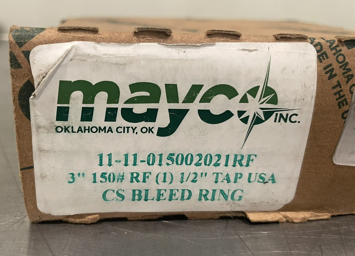 Mayco CS Bleed Ring 3” 150# RF 1/2” TAP 11-11-015002021RF NEW! FREE SHIPPING!