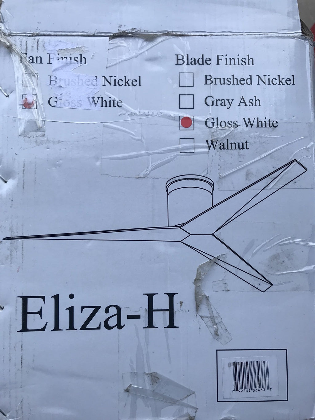 Mathews Atlas Eliza-H Fan Hugger Paddle Ceiling Fan NO BLADES NEW IN BOX