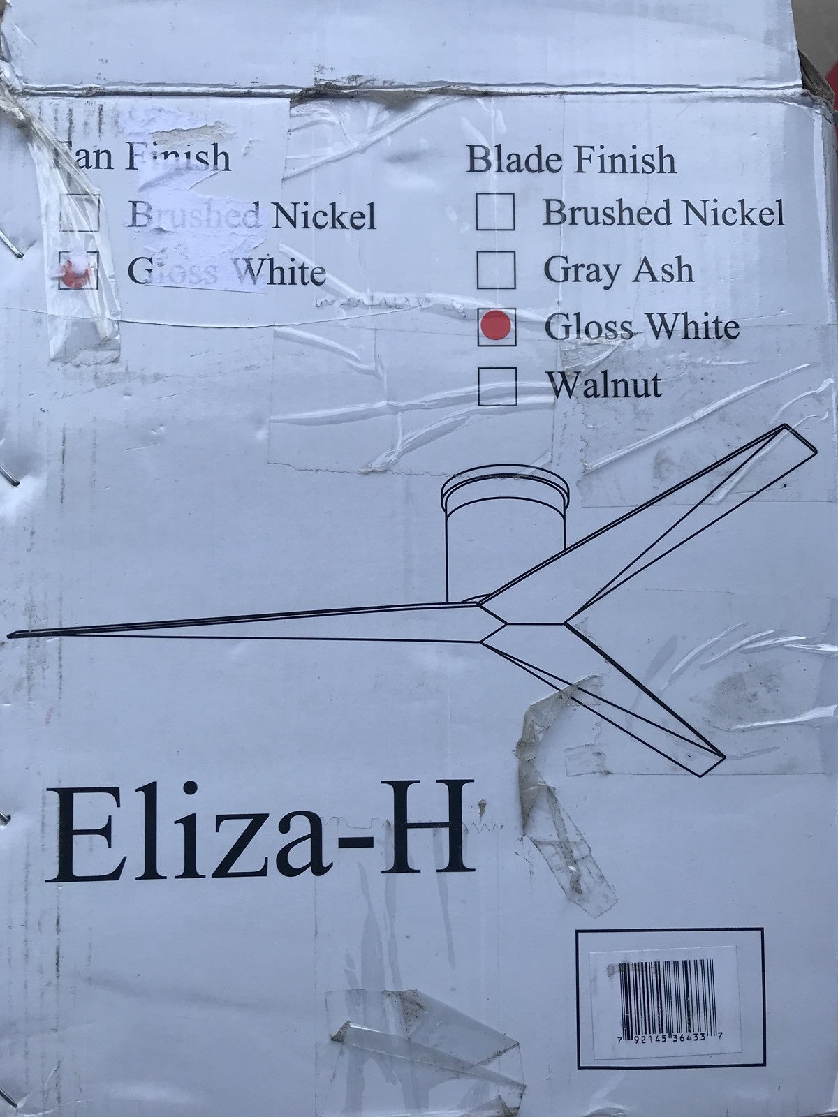 Mathews Atlas Eliza-H Fan Hugger Paddle Ceiling Fan NO BLADES NEW IN BOX