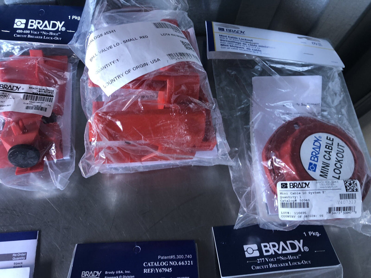 BRADY 121500 Lockout Kit JCI Mechanics 33Z365 NEW IN BOX!! FREE SHIPPING!!!