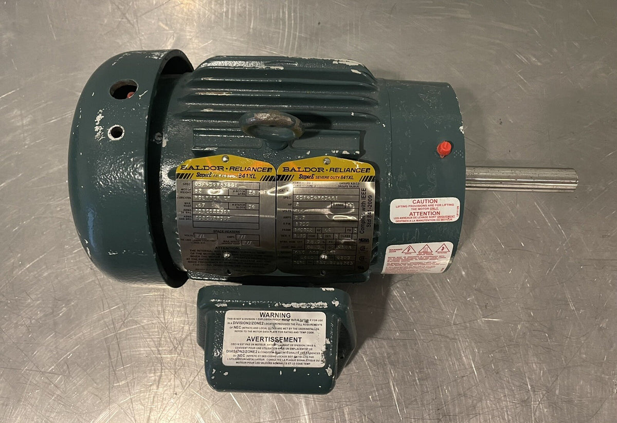 Baldor 05F959W836G1 Motor 841XL Super Duty 2HP 460V 2.7A 1755 RPM 145TCZ Frame