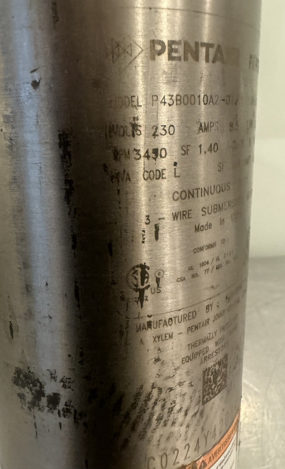 Pentair S20P4HS10231-02 Submersible Pump 20 GPM 3 Wire NEW! FREE SHIPPING!
