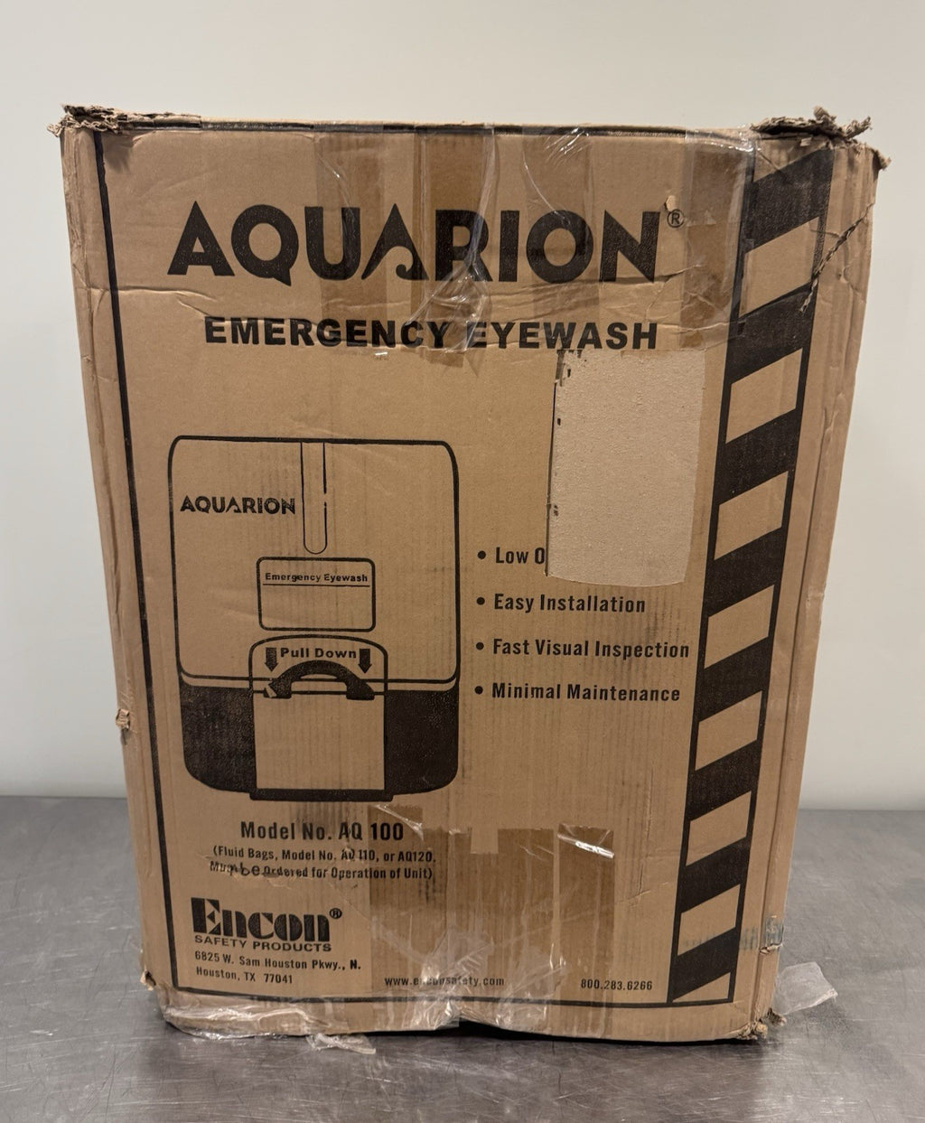 Encon Aquarion AQ-100 Emergencey Eye Wash Station Wall Mount Self-Contained NEW