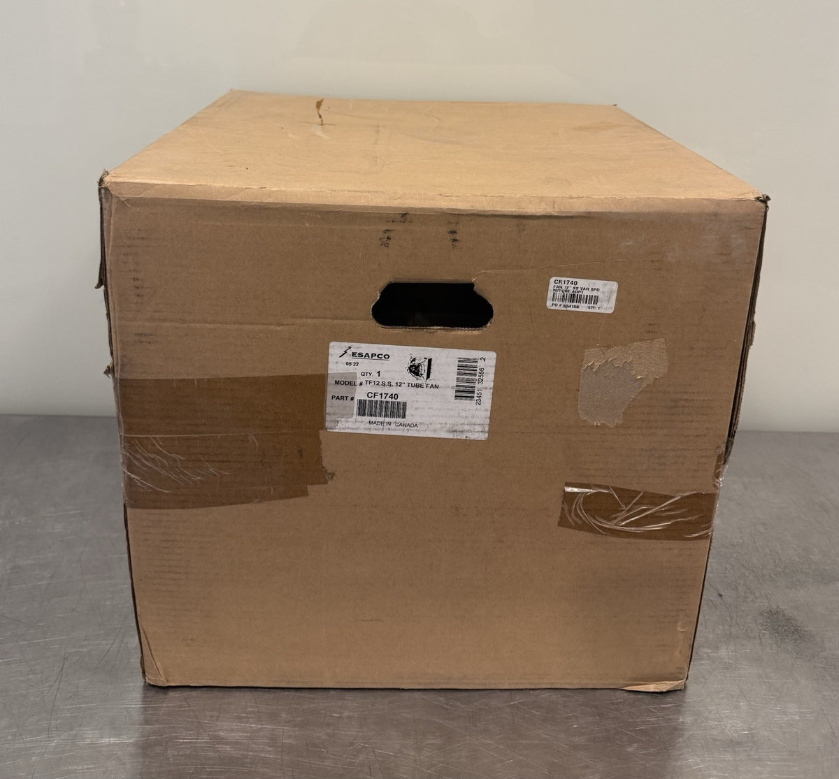 Esapco CF1740 Canarm Tube Fan 12” Stainless TF12 S.S. NEW IN BOX! FREE SHIPPING!