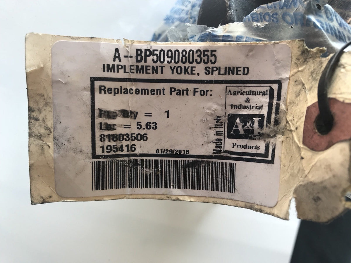 A&I A-BP509080355 Splined Impliment Yoke Bondioli & Pavesi 5090M0360 NEW