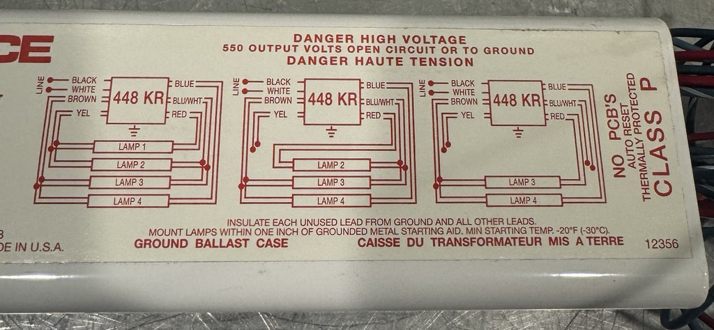 France 448KR Sign Ballast Rapid Start Fluorescent 277V 800 mA NEW IN BOX!