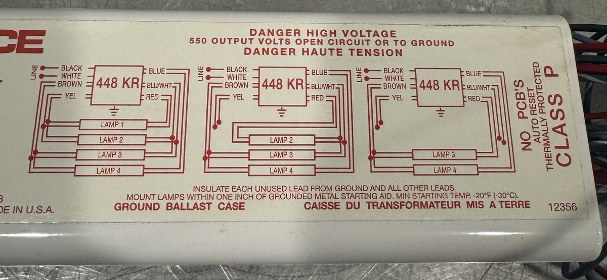 France 448KR Sign Ballast Rapid Start Fluorescent 277V 800 mA NEW IN BOX!