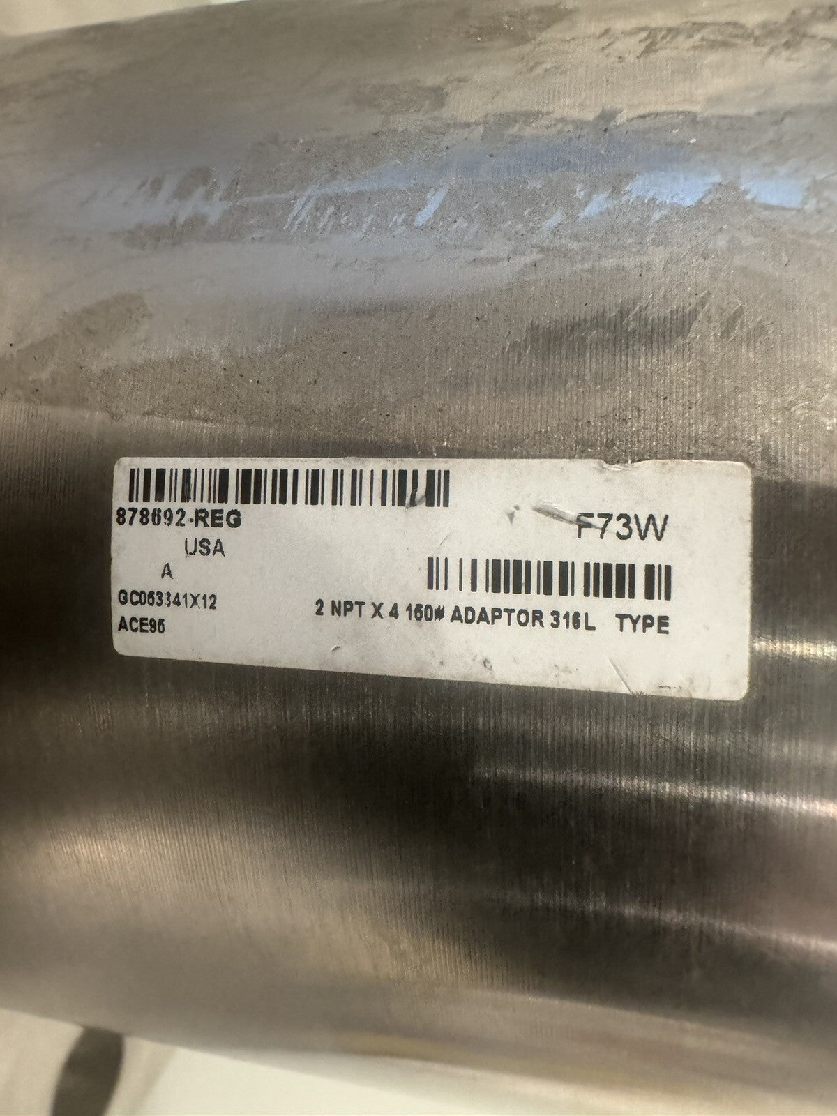 F73W 2" X 4" 150# Flanged Adaptor 316L 878692-REG BENT PIPE NEW! FREE SHIPPING!