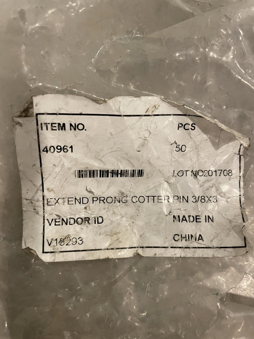 Cotter Pin 3/8 X 3" Extended Prong 49 PACK 40961 NEW! FREE SHIPPING!
