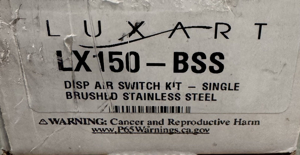 Luxart LX150-BSS Disposal Air Switch Single Outlet Brushed Stainless NEW!