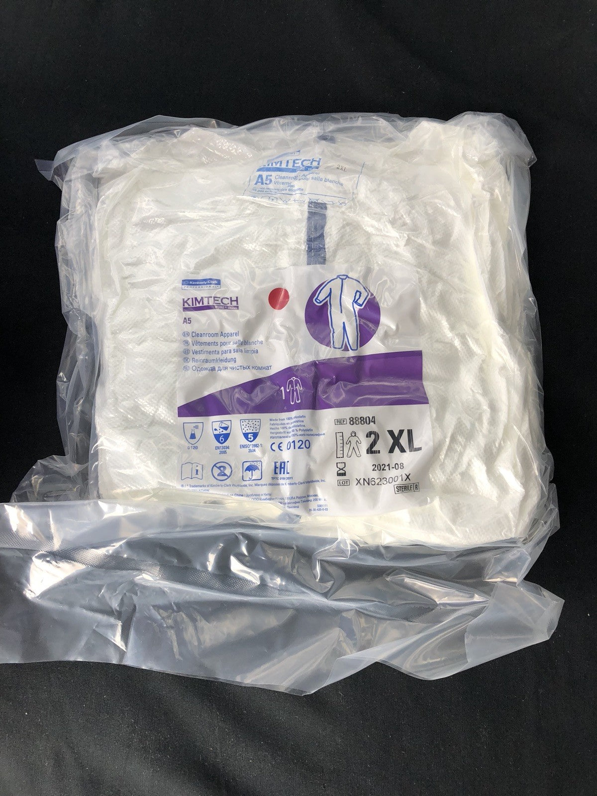 Kimtech 88804 White A5 SMS Fabric Cleanroom Coveralls 2XL NEW Bulk Discounts