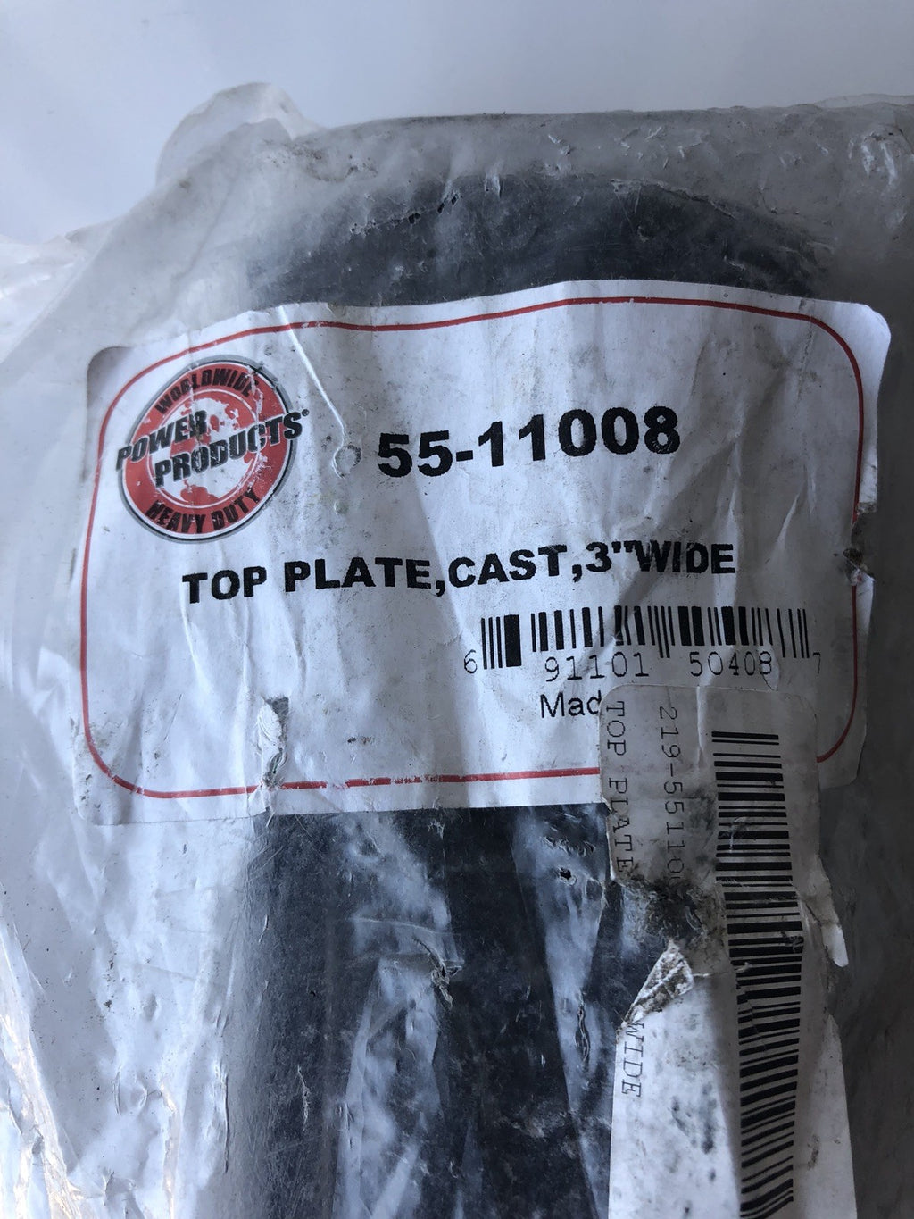 Power Products 55-11008 Top Plate Cast 3" Wide NEW