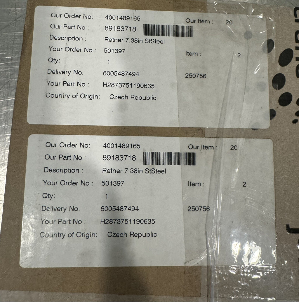 John Crane 89183718 Retner 7.38" Stainless Mechanical Seal Ring H2873751190635