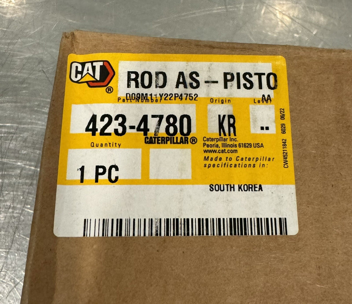 Caterpillar 423-4780 Genuine CAT Rod Piston ASSY NEW IN BOX! FREE SHIPPING!