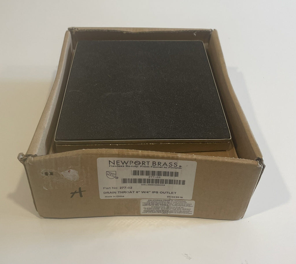 Newport Brass 277-02 6” Shower Drain Throat W/ 4” IPS Outlet NEW IN BOX!!