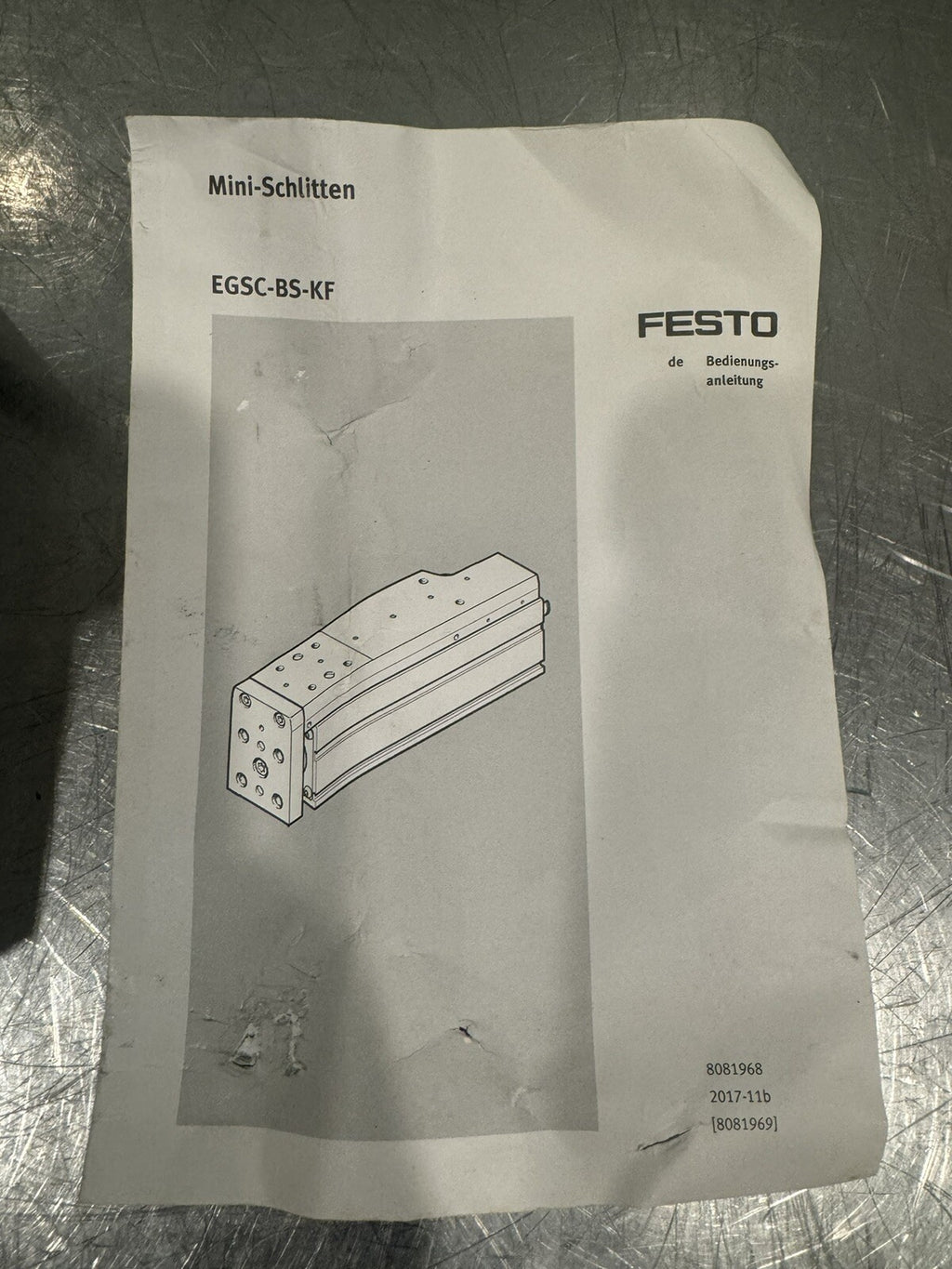 Festo 8048362 Mini Slide EGSC-BS-KF-60-50-12P Bearing Guide NEW! FREE SHIPPING!
