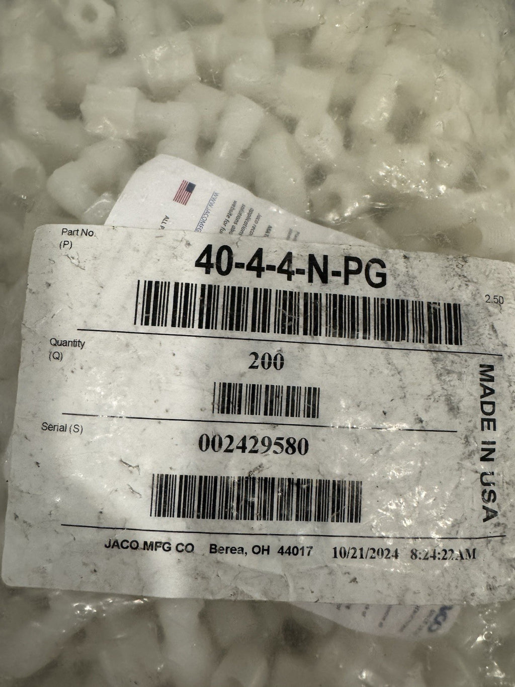 Jaco 40-4-4-N-PG Elbow Compression Tube Fitting 200 PACK NEW! FREE SHIPPING!
