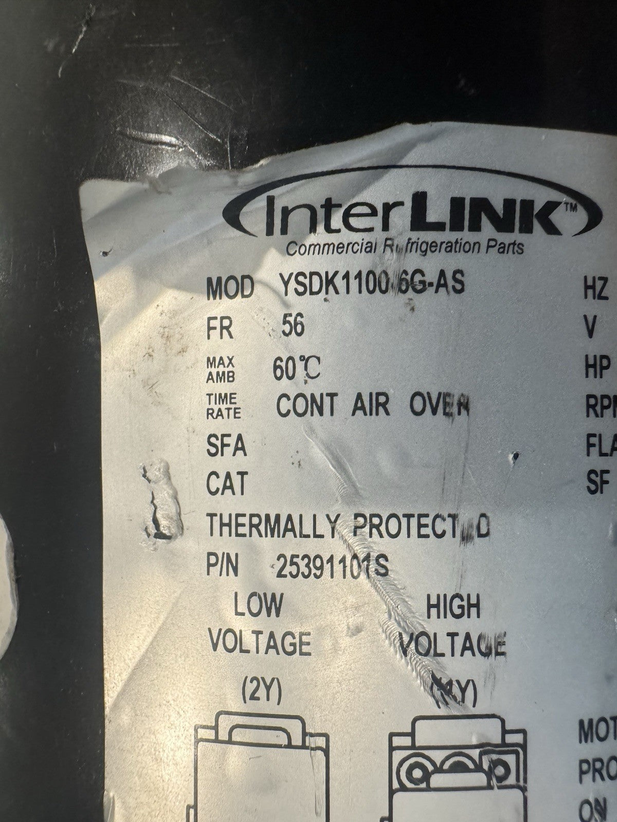 Heatcraft 25391101S Interlink Motor 2.25/1.33HP 1140/960 RPM 208-230/460V NEW!
