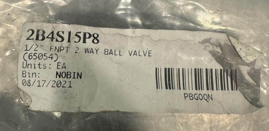Parker 2B4S15P8 Ball Valve 2 Way Autoclave NEW! FREE SHIPPING!