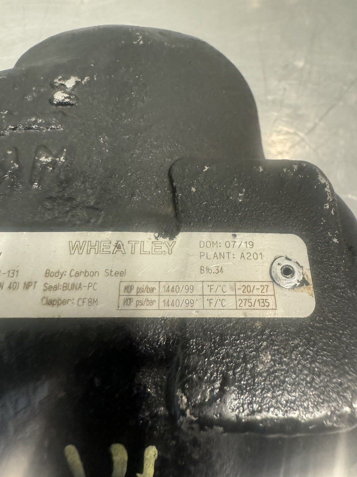 Cameron Wheatley 9D-822-153144-131 Swing Check Valve 1-1/2” Carbon Steel!