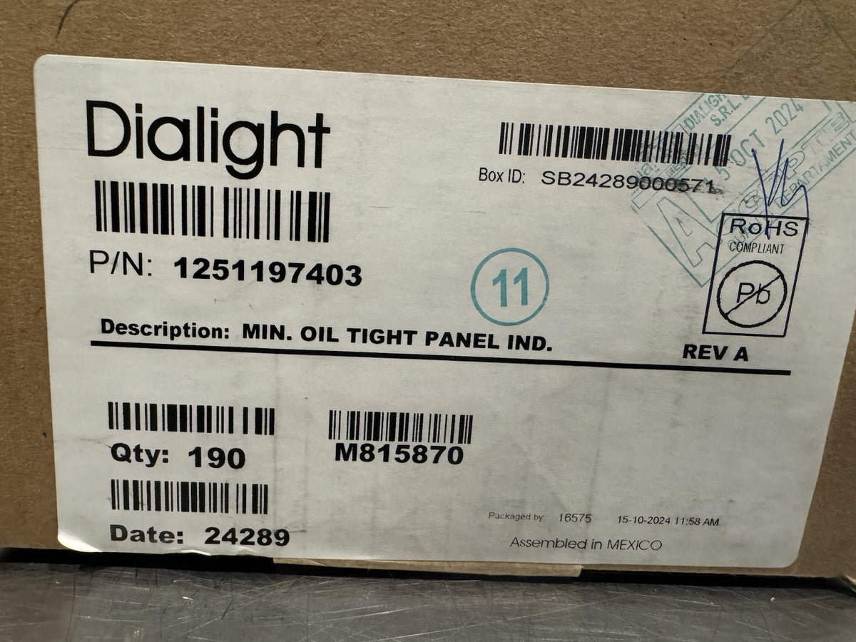 Dialight 1251197403 Indicator Light Cap Clear 125-1197-403 NEW! FREE SHIPPING!