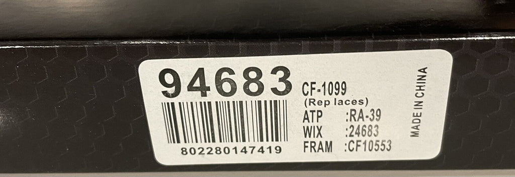 Parts Master 94683 Cabin Air Filter For Nissan CF10553 RA-39 24683 NEW!