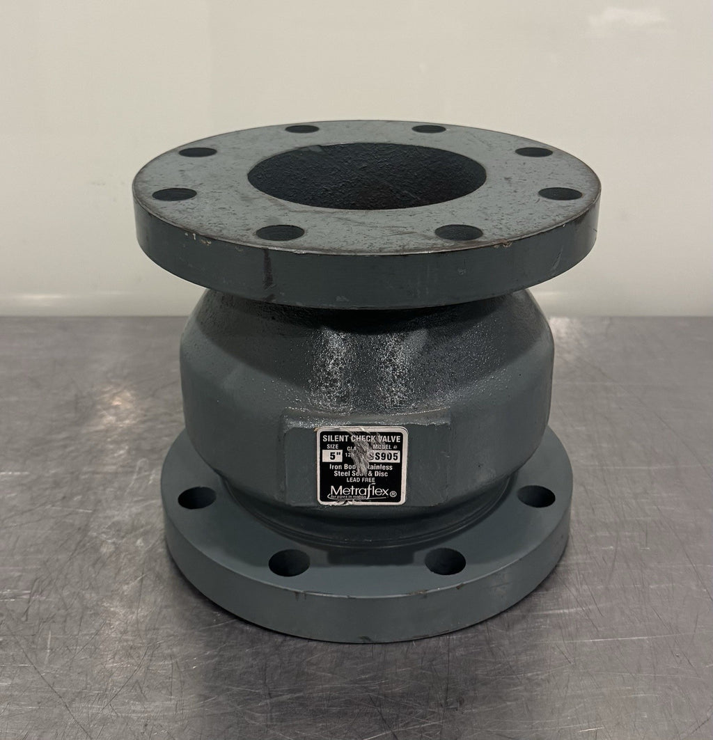 Metraflex SS905 5" Silent Check Valve Flanged SS Seal & Disc NEW! FREE SHIPPING!