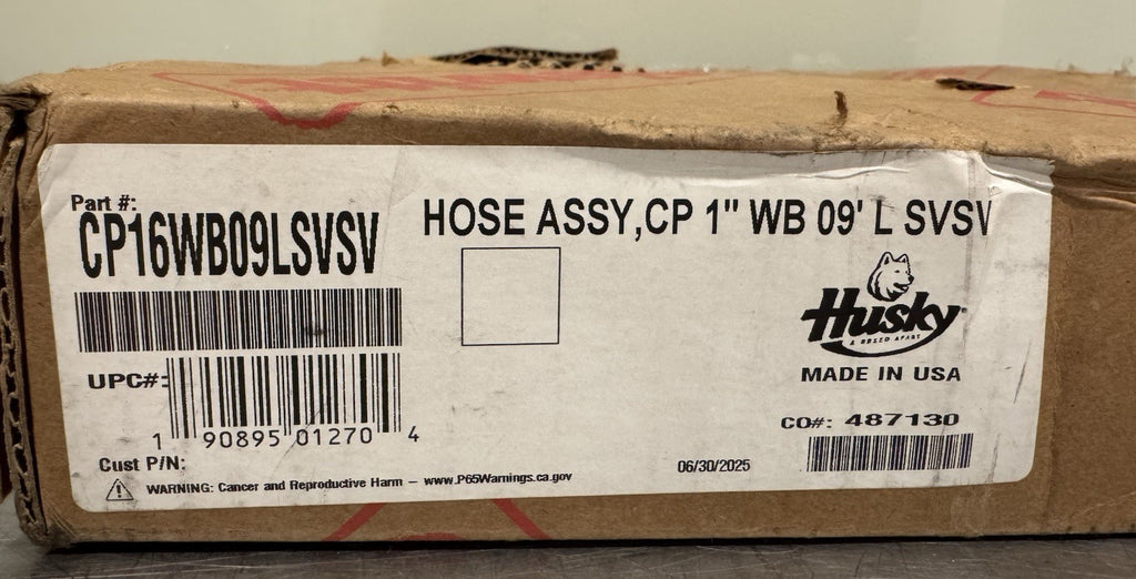 Husky CP16WB09LSVSV Wire Braid 1” Curb Hose 9’ Gas Hose NEW IN BOX! SHIPS FREE!