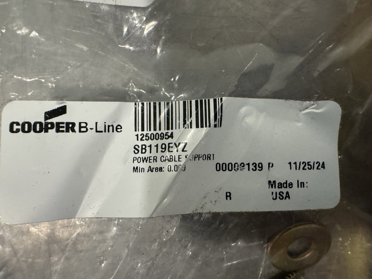 SB119EYZ Cooper B-Line Power Cable Support NEW! FREE SHIPPING!