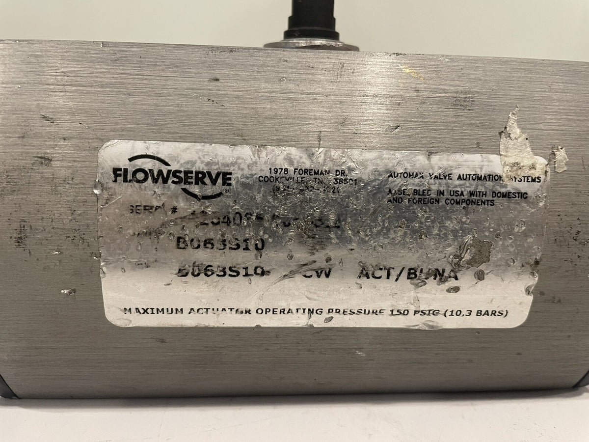 Flowserve B063S10 Automax Pneumatic Valve Actuator NEW! FREE SHIPPING!