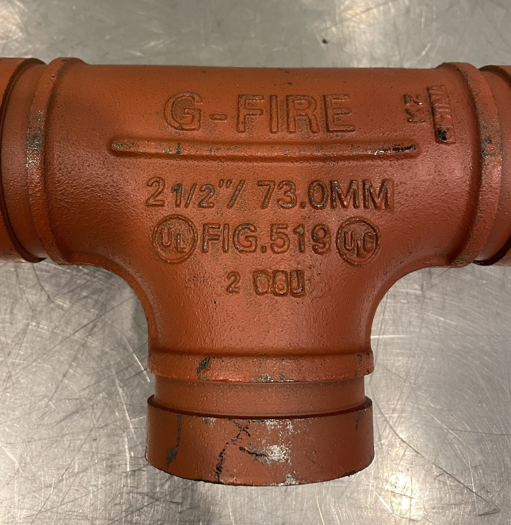 G-FIRE 519 2.5" Grooved Pipe Tee NEW! FREE SHIPPING!!