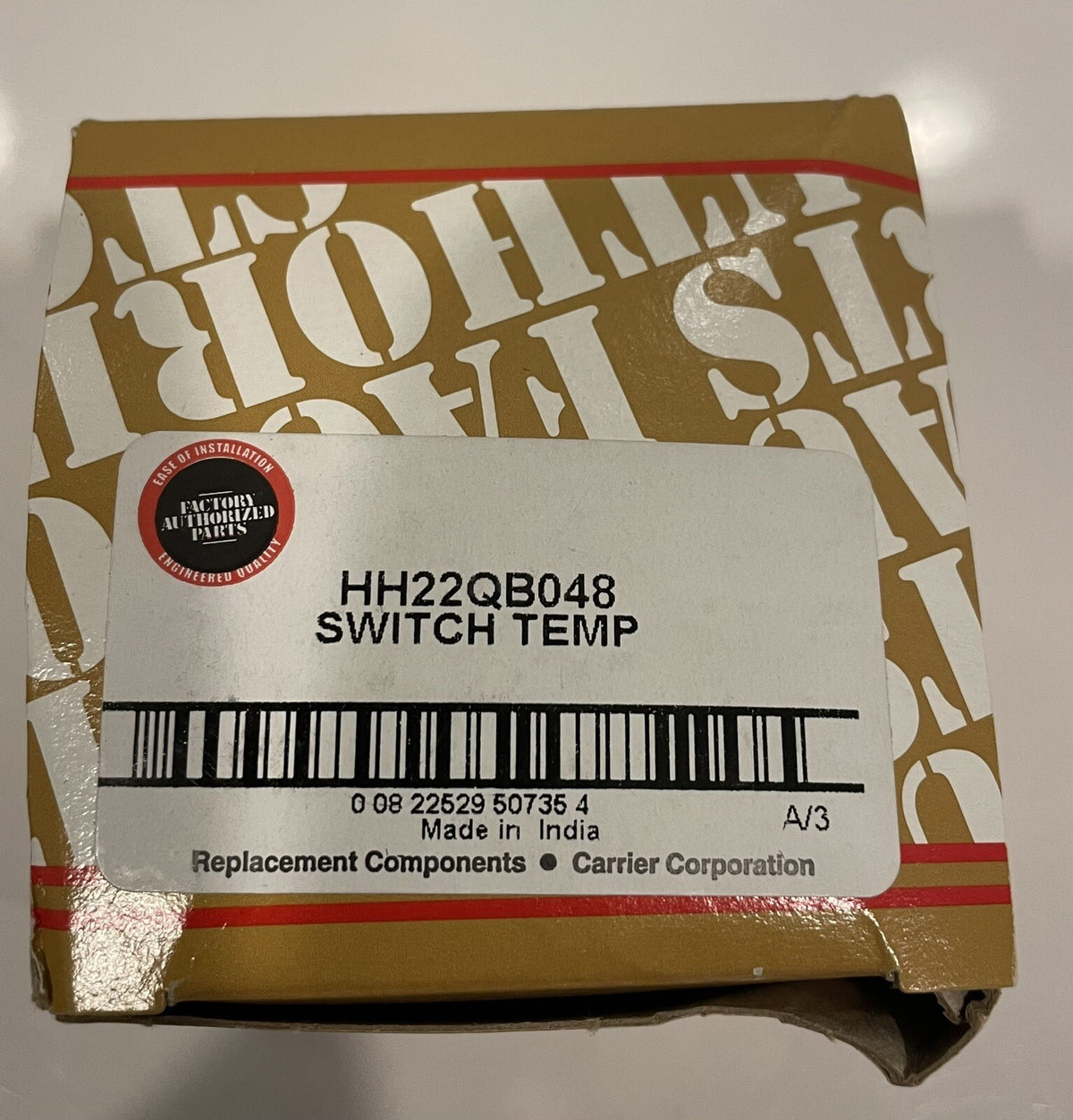 HH22QB048 Temp Switch Factory Authorized Parts For Carrier NEW! FREE SHIPPING!