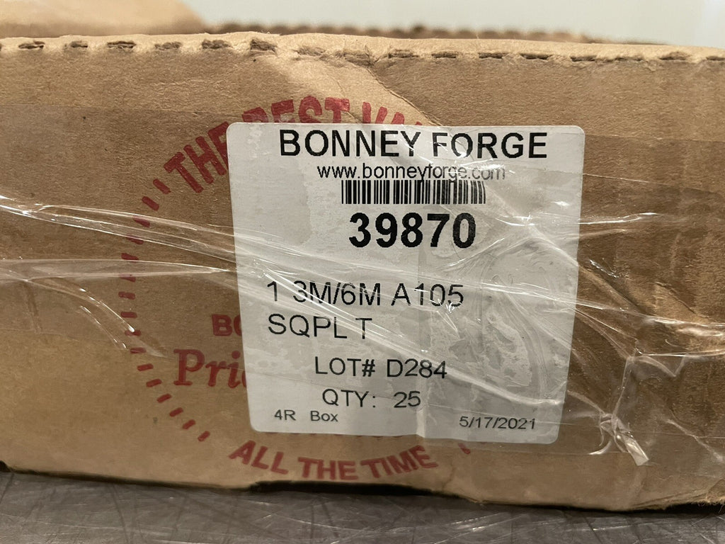 Bonney Forge 39870 Steel Plug Square Head 1 3M/6M A105 SQPLT Plug NEW!