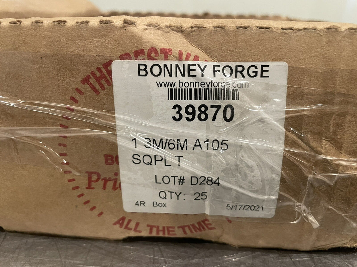 Bonney Forge 39870 Steel Plug Square Head 1 3M/6M A105 SQPLT Plug NEW!