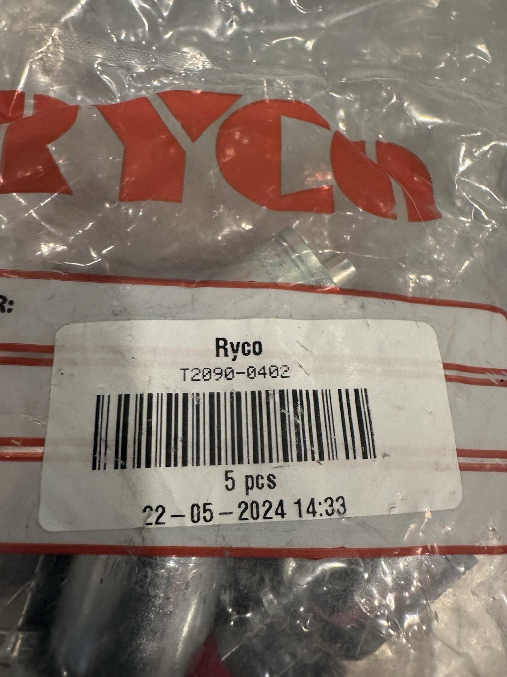 Ryco T2090-0402 Hydraulic Fittings 5 PACK Crimp X Thread NEW! FREE SHIPPING!