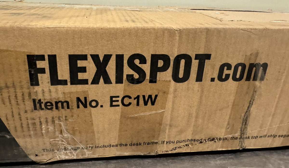 Flexispot EC1W Adjustable Desk Electric White NO DESKTOP! NEW IN BOX!