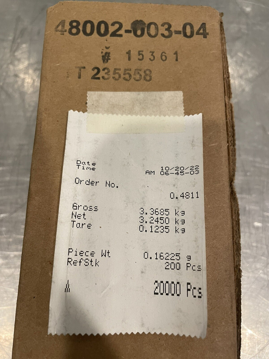 Square D 48002-603-04 TT 235558 20,000 PC 3.2450 KG NEW! FREE SHIPPING!