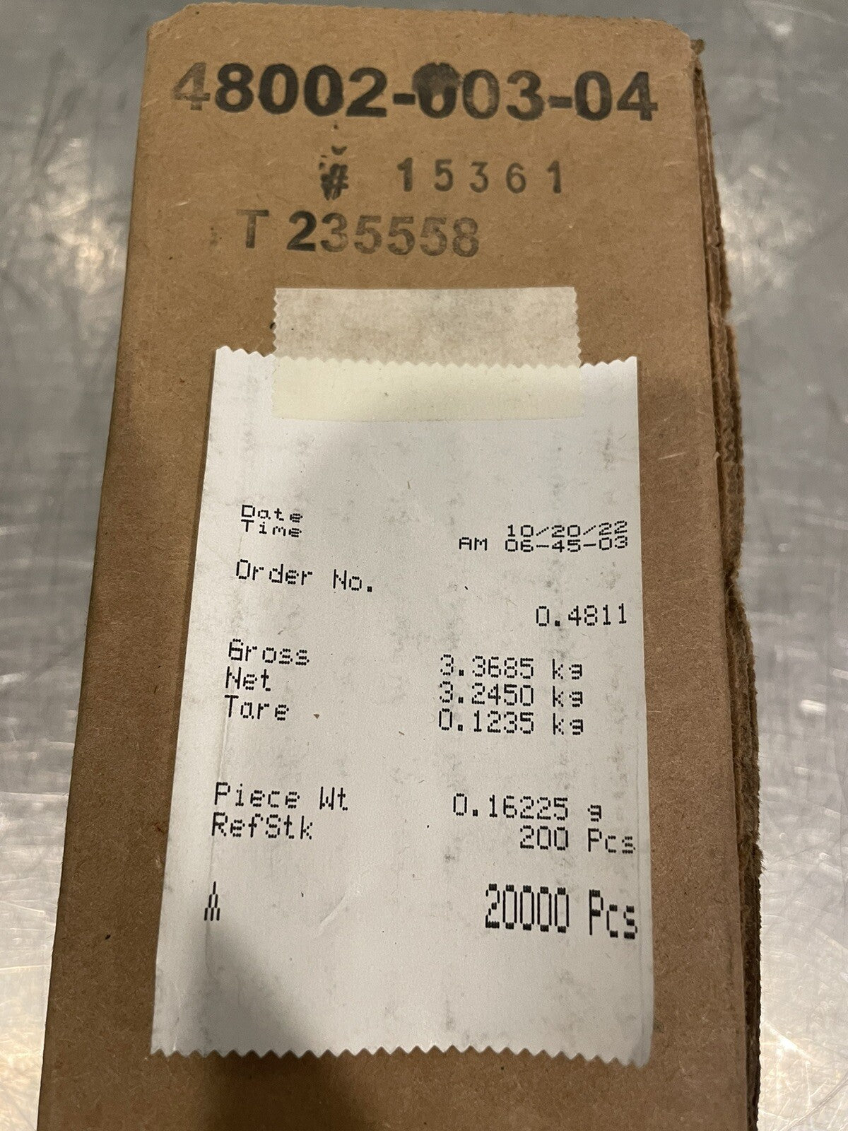 Square D 48002-603-04 TT 235558 20,000 PC 3.2450 KG NEW! FREE SHIPPING!
